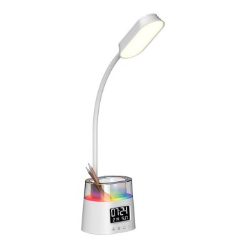 LED RGBW Candeeiro de mesa com regulação e porta-lápis FALCON LED/10W/5V