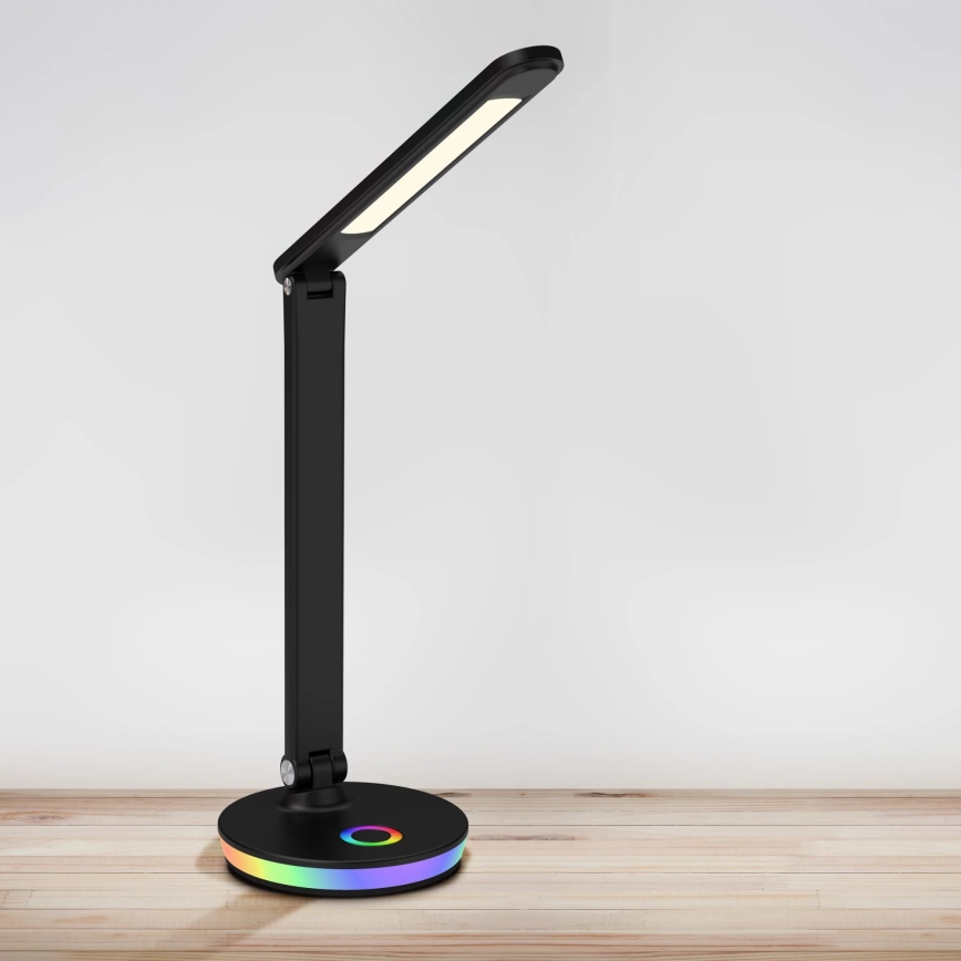 LED RGBW Candeeiro de mesa táctil com regulação NEPTUN LED/7W/230V preto