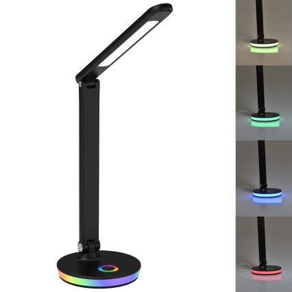 LED RGBW Candeeiro de mesa táctil com regulação NEPTUN LED/7W/230V preto