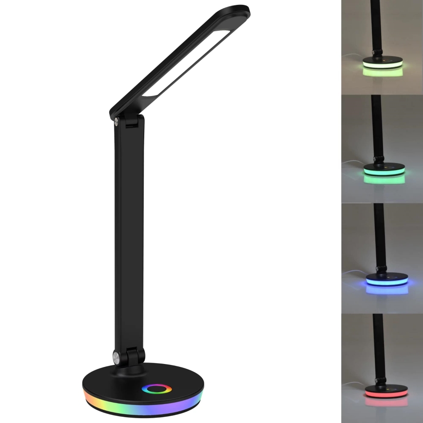 LED RGBW Candeeiro de mesa táctil com regulação NEPTUN LED/7W/230V preto