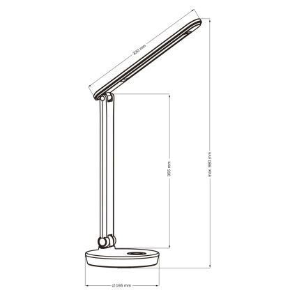 LED RGBW Candeeiro de mesa táctil com regulação NEPTUN LED/7W/230V preto