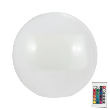 LED RGBW Candeeiro solar BALL LED/1,2V diâmetro 30 cm IP65 + controlo remoto