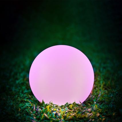 LED RGBW Candeeiro solar BALL LED/1,2V diâmetro 30 cm IP65 + controlo remoto