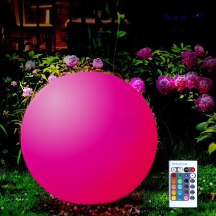 LED RGBW Candeeiro solar BALL LED/1,2V diâmetro 30 cm IP65 + controlo remoto