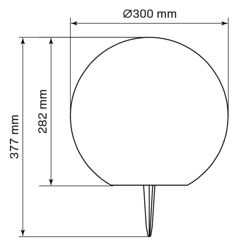 LED RGBW Candeeiro solar BALL LED/1,2V diâmetro 30 cm IP65 + controlo remoto