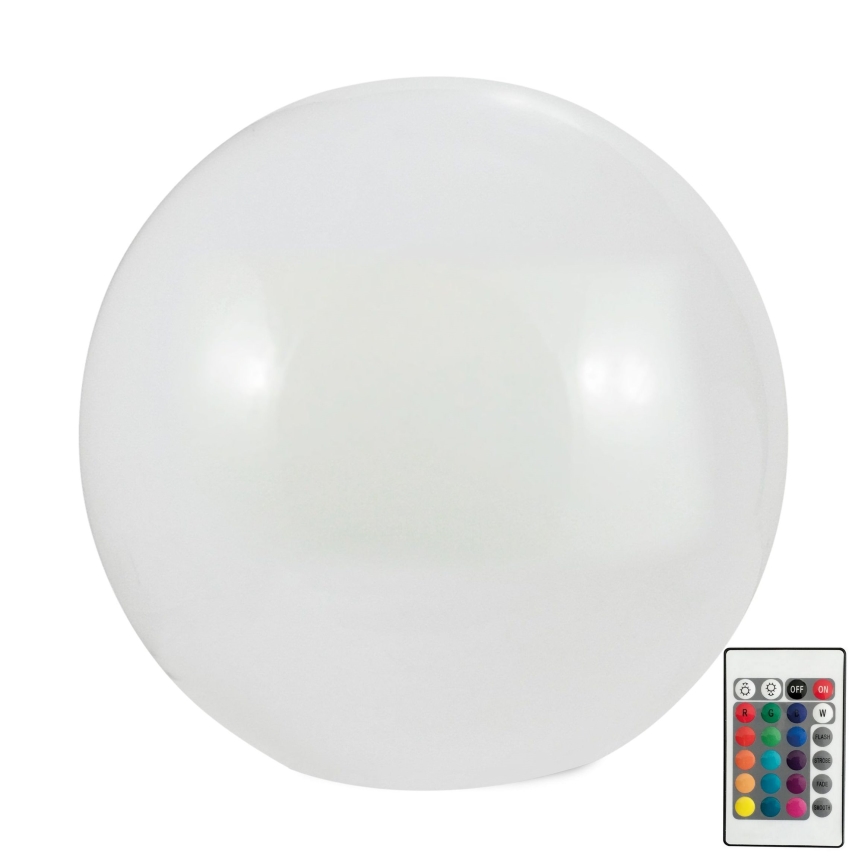LED RGBW Candeeiro solar BALL LED/1,2V diâmetro 40 cm IP65 + controlo remoto