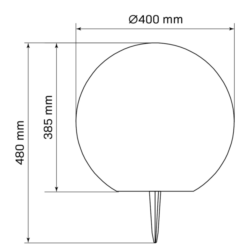 LED RGBW Candeeiro solar BALL LED/1,2V diâmetro 40 cm IP65 + controlo remoto