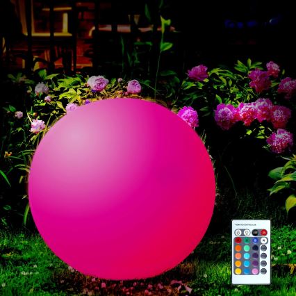 LED RGBW Candeeiro solar BALL LED/3,2V diâmetro 20 cm IP65 + comando