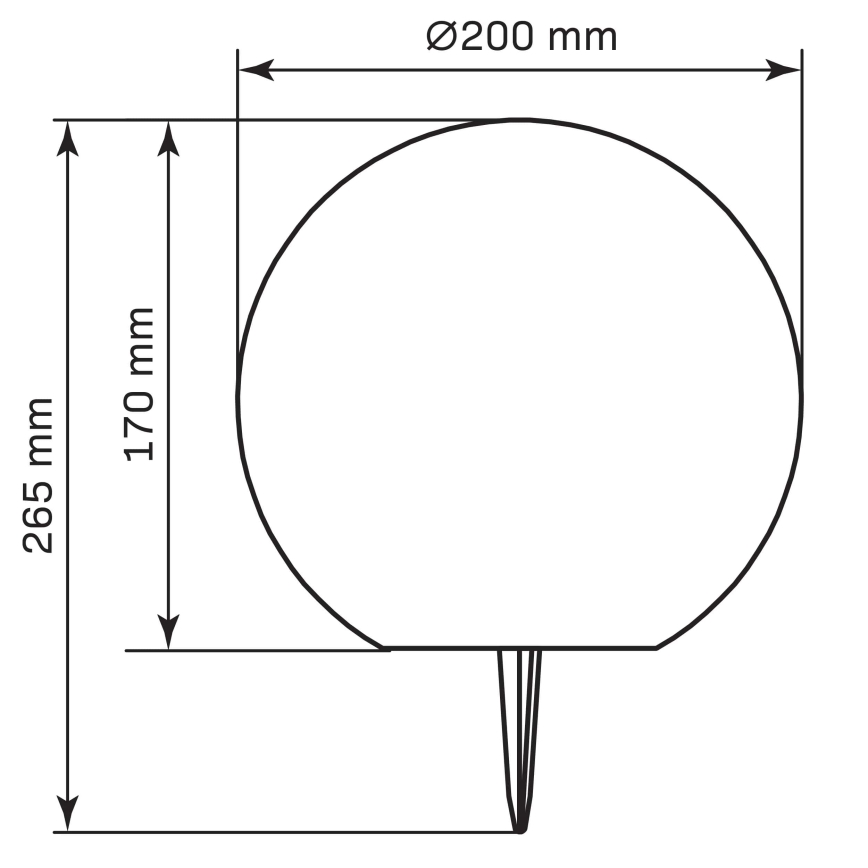 LED RGBW Candeeiro solar BALL LED/3,2V diâmetro 20 cm IP65 + comando