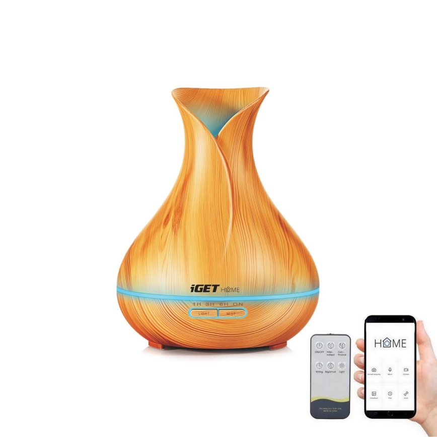 LED RGBW Difusor de aromas e humidificador de ar LED/230V 500 ml Wi-Fi + controlo remoto