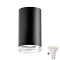 LED RGBW dimerizável spot para casa de banho TURYN 1xGU10/6,5W/230V 2700-6500K Wi-Fi IP44 preto