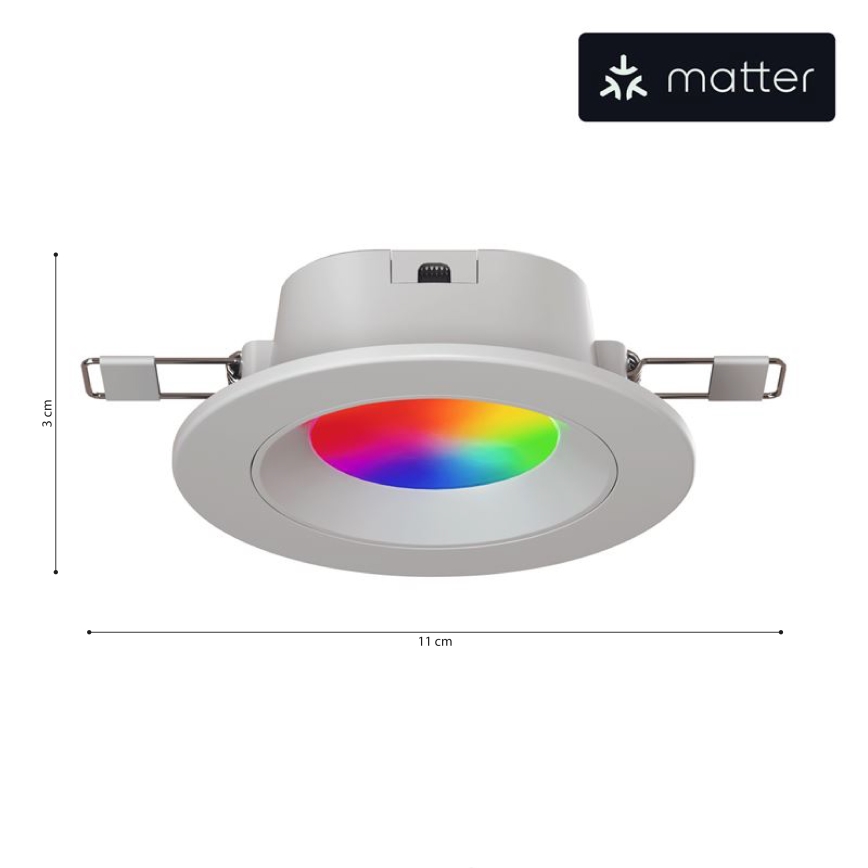 Nanoleaf - LED RGBW Foco de encastrar com regulação ESSENTIALS LED/6W/230V 2700-6500K CRI 90 Wi-Fi