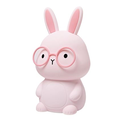 LED RGBW Regulação crianças táctil candeeiro FLORKA LED/1W/5V USB 1200 mAh coelho rosa