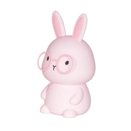 LED RGBW Regulação crianças táctil candeeiro FLORKA LED/1W/5V USB 1200 mAh coelho rosa