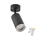 LED RGBW spot regulável para casa de banho TURYN 1xGU10/6,5W/230V 2700-6500K Wi-Fi IP44 preto