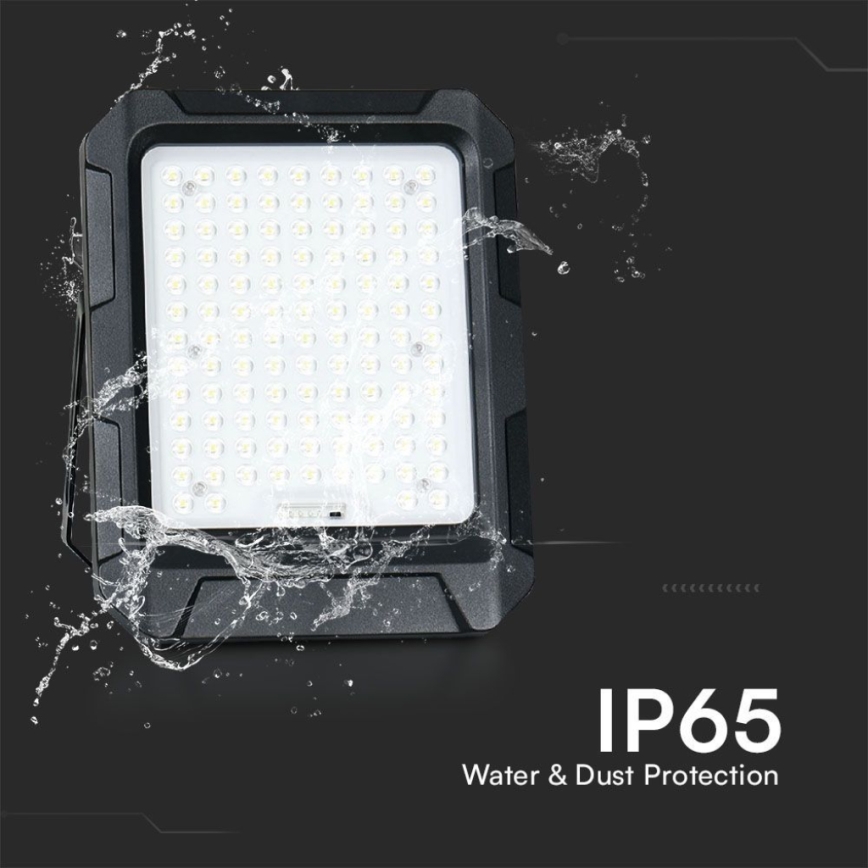 LED Solar holofote LED/15W/3,7V IP65 4000K preto + comando