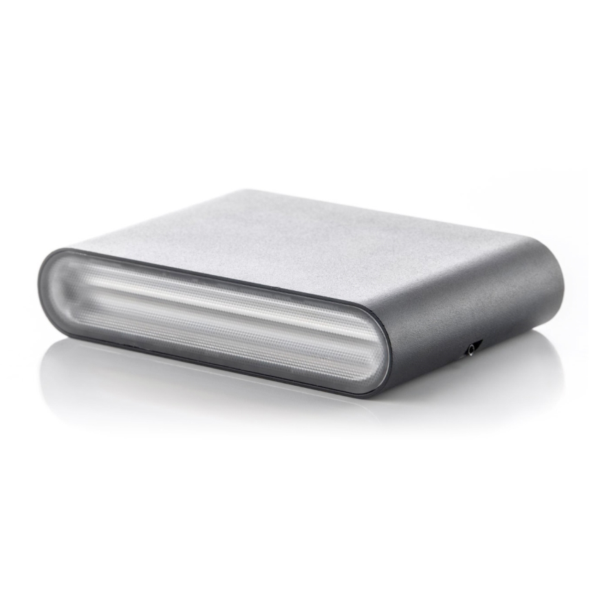 LED2 - Luminária de parede exterior LED FLAT 2xLED/3W/230V IP65 3000K/4000K/5700K preta