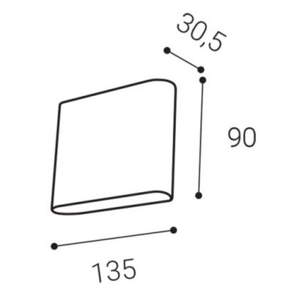 LED2 - Luminária de parede exterior LED FLAT 2xLED/3W/230V IP65 3000K/4000K/5700K preta