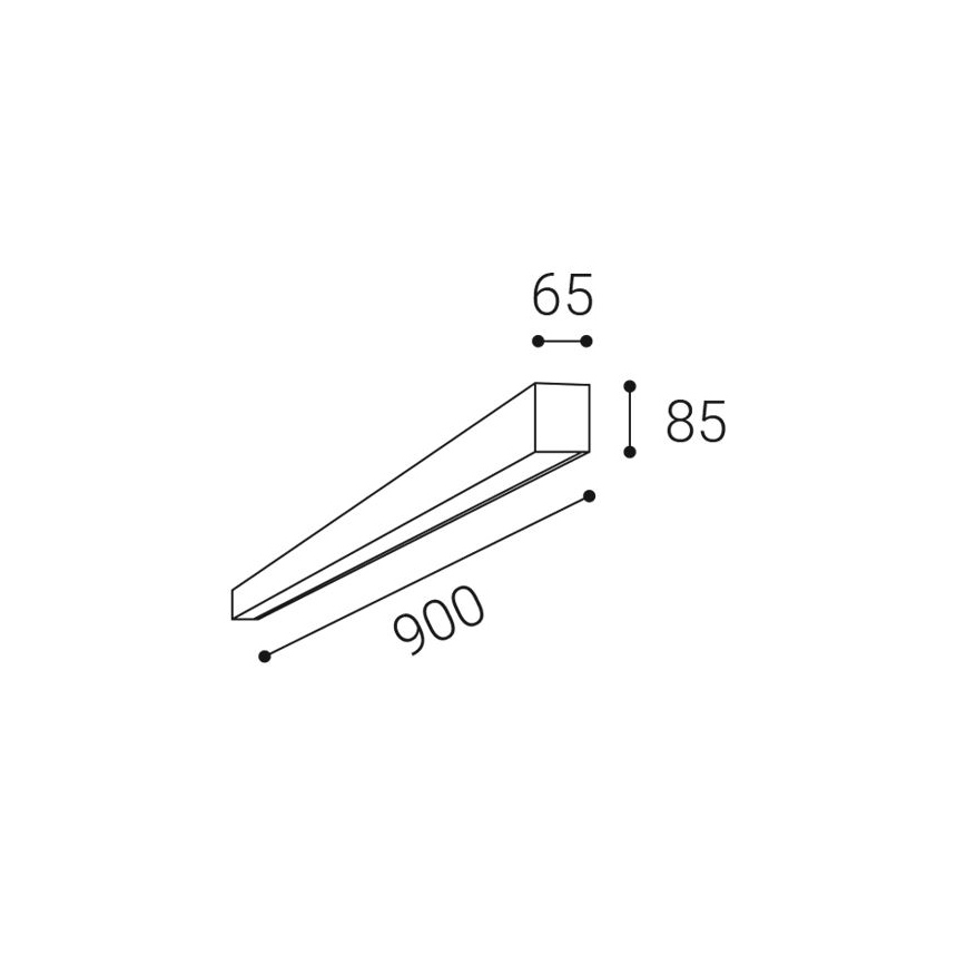 LED2 - Candeeiro de teto LED LINO LED/24W/230V 3000/3500/4000K 90 cm preto