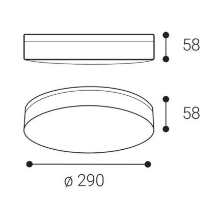 LED2 - Luminária de teto LED para casa de banho YPSO LED/22W/230V 3000/4000K IP54 Ø 29 cm branca