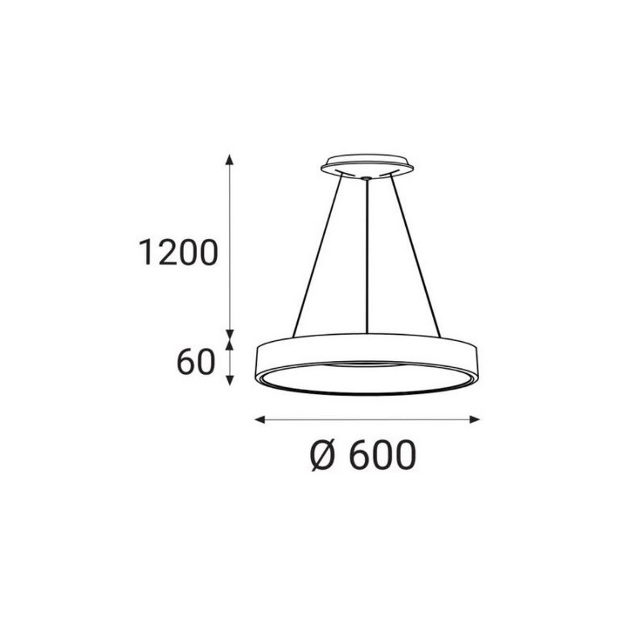 LED2 - Candelabro suspenso LED BELLA LED/50W/230V 3000/4000K preto