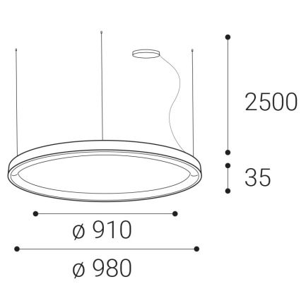LED2 - Candelabro suspenso LED com regulação BELLA LED/80W/230V 3000K/4000K branco