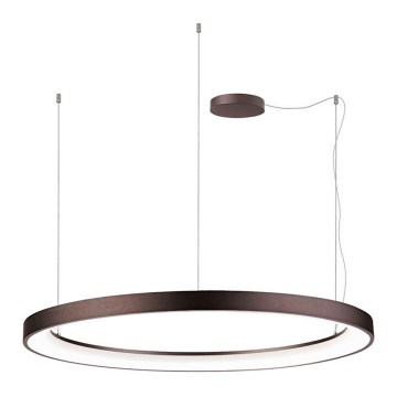 LED2 - Candelabro suspenso LED com regulação BELLA LED/80W/230V 3000K/4000K castanho