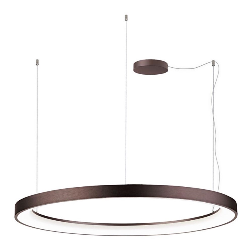 LED2 - Candelabro suspenso LED com regulação BELLA LED/80W/230V 3000K/4000K castanho