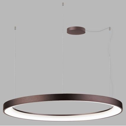 LED2 - Candelabro suspenso LED com regulação BELLA LED/80W/230V 3000K/4000K castanho