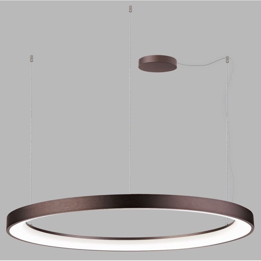 LED2 - Candelabro suspenso LED com regulação BELLA LED/80W/230V 3000K/4000K castanho
