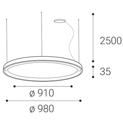 LED2 - Candelabro suspenso LED com regulação BELLA LED/80W/230V 3000K/4000K castanho
