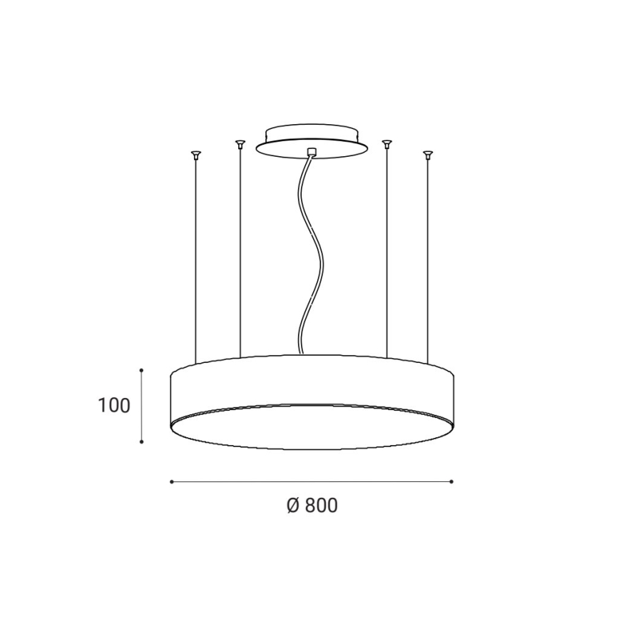 LED2 - Candelabro suspenso LED com regulação MONO LED/100W/230V
