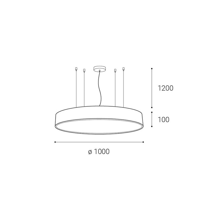 LED2 - Candelabro suspenso LED com regulação MONO LED/153W/230V 3000K/4000K branco