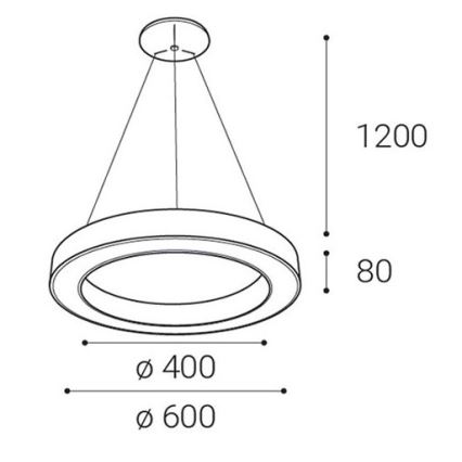 LED2 - Candelabro suspenso LED com regulação SATURN LED/50W/230V 3000K/4000K preto