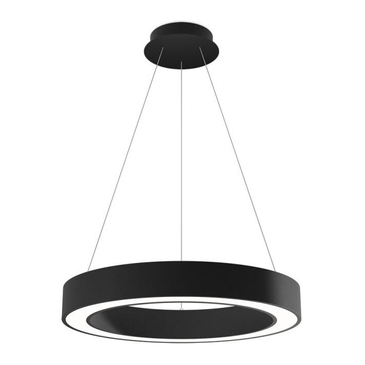 LED2 - Candelabro suspenso LED com regulação SATURN LED/50W/230V 3000K/4000K preto