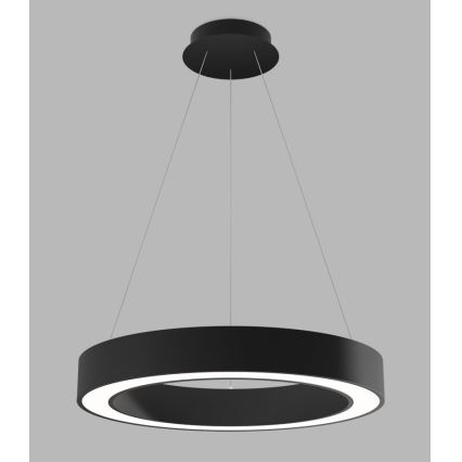 LED2 - Candelabro suspenso LED com regulação SATURN LED/50W/230V 3000K/4000K preto