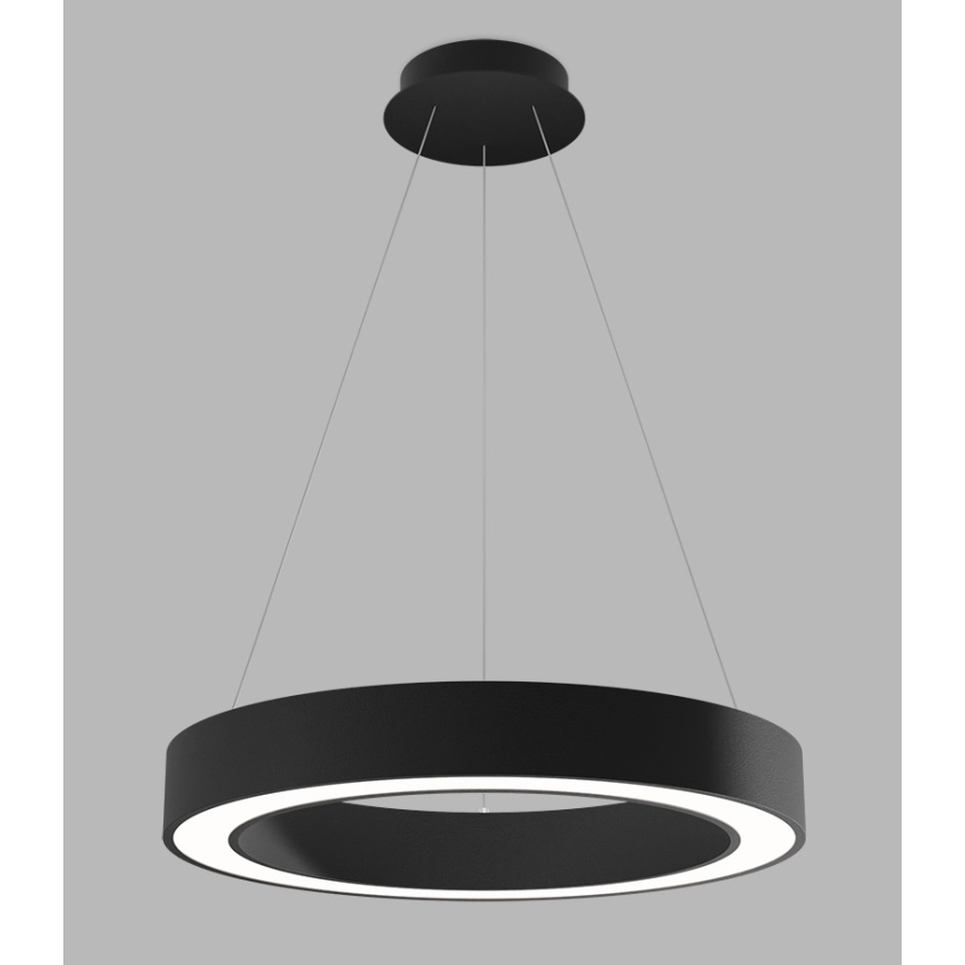 LED2 - Candelabro suspenso LED com regulação SATURN LED/50W/230V 3000K/4000K preto