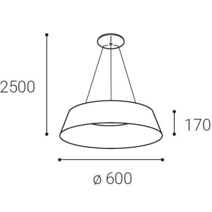 LED2 - Candelabro suspenso LED KATY LED/60W/230V 3000/4000K branco