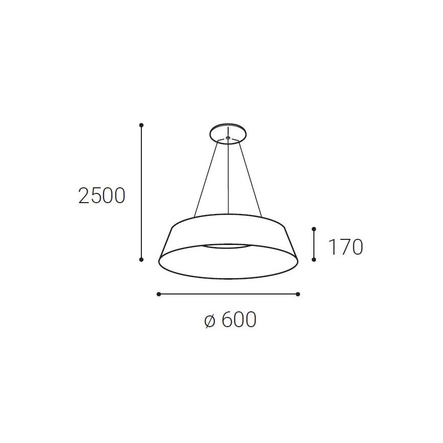 LED2 - Candelabro suspenso LED KATY LED/60W/230V 3000/4000K branco