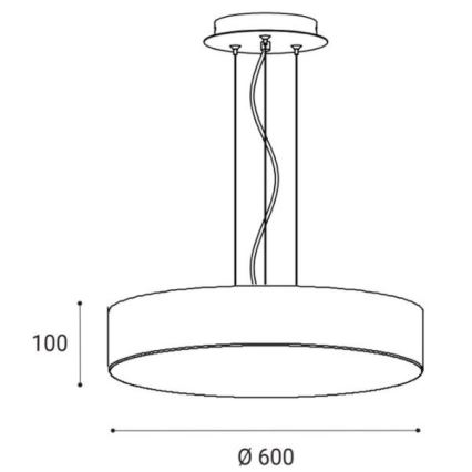 LED2 - Candelabro suspenso LED MONO LED/60W/230V 3000/4000K branco