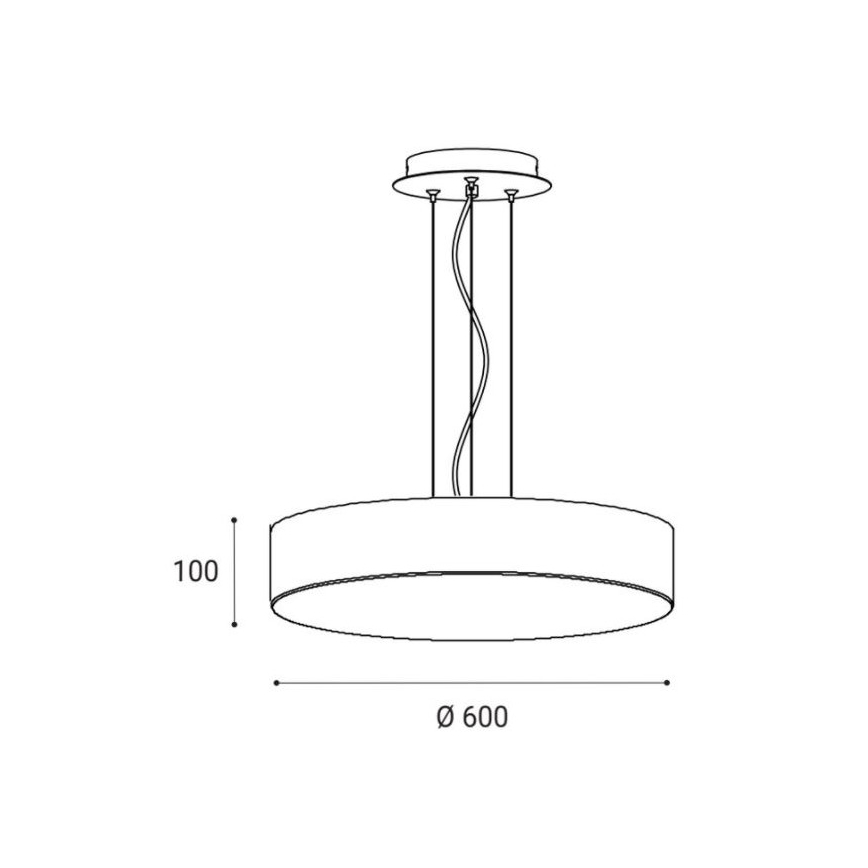LED2 - Candelabro suspenso LED MONO LED/60W/230V 3000/4000K branco