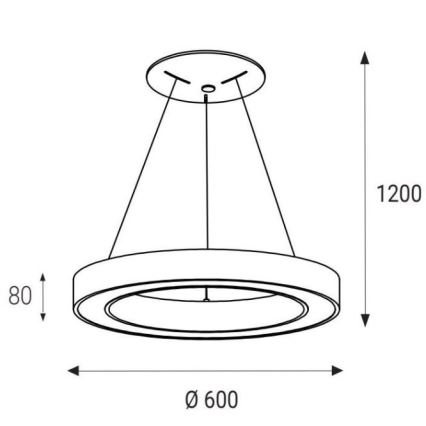 LED2 - Candelabro suspenso LED SATURN LED/50W/230V 3000/4000K branco