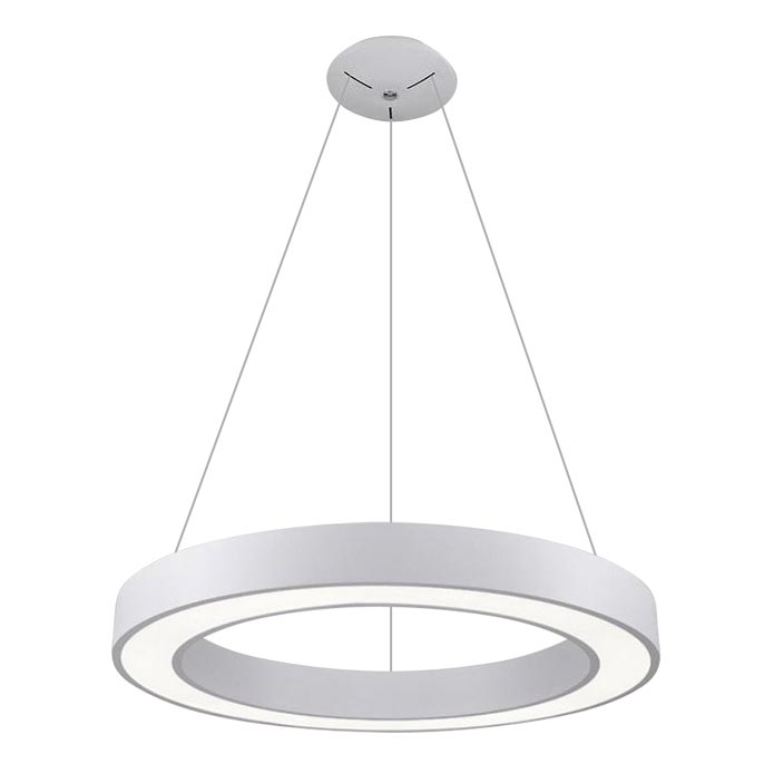 LED2 - Candelabro suspenso LED SATURN LED/50W/230V 3000K diâmetro 60 cm branco