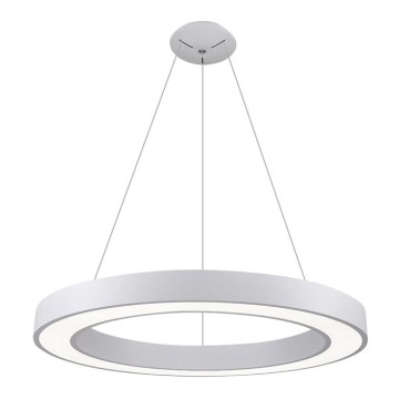 LED2 - Candelabro suspenso LED SATURN LED/80W/230V 3000K diâmetro 80 cm branco