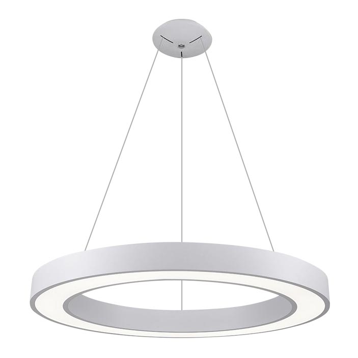 LED2 - Candelabro suspenso LED SATURN LED/80W/230V 3000K diâmetro 80 cm branco