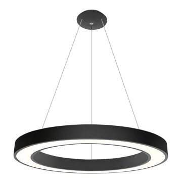 LED2 - Candelabro suspenso LED SATURN LED/80W/230V 3000K diâmetro 80 cm preto