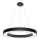 LED2 - Candelabro suspenso LED SATURN LED/80W/230V 3000K diâmetro 80 cm preto