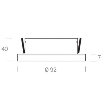 LED2 - Foco embutido LED STATIC LED/7W/230V IP44
