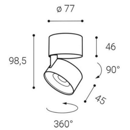 LED2 - Foco LED KLIP ON LED/11W/230V branco