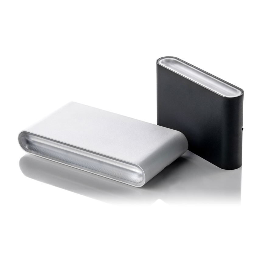 LED2 - Iluminação de parede exterior LED FLAT 2xLED/3W/230V IP65 3000K/4000K/5700K preto